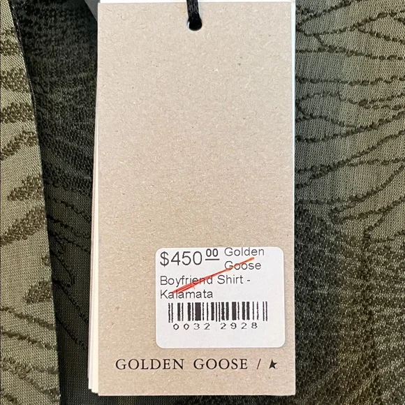 Golden Goose Boyfriend Shirt/Pant set Olive Green embroidery flower details. NWT - Picture 3 of 16